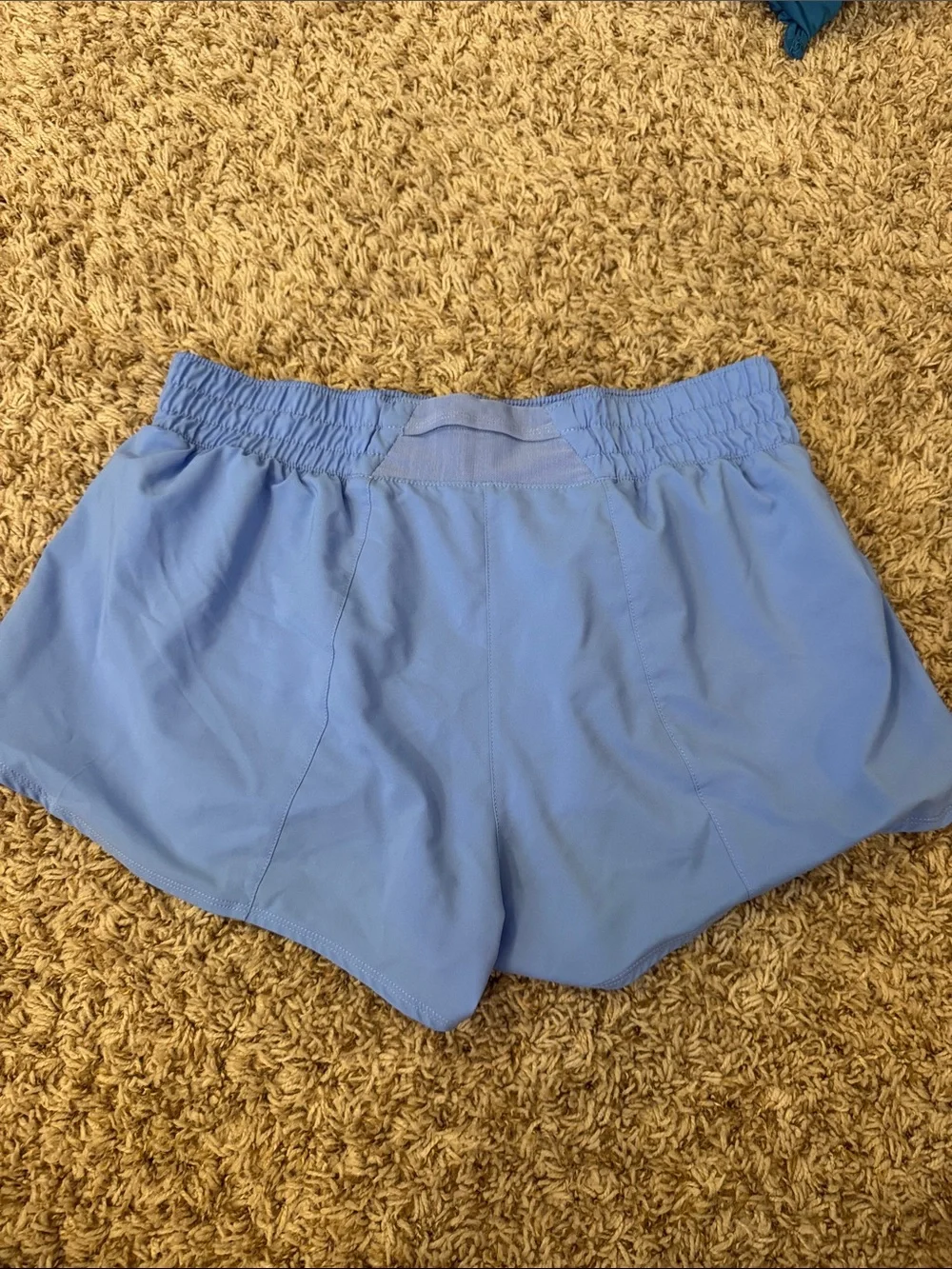 Nike Women's Sky Blue Running Shorts with Swoosh